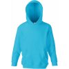 Fruit of the Loom Mikina Classic Kids Hooded Sweat s kapucí, dětská COT162043162a4-azure blue Modrá azurově 116
