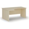 Ergonomický kancelársky písací stôl PRIMO WOOD, 160x120 cm, ľavý, breza