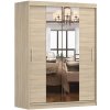 Šatníková skriňa so zrkadlom Valery - dub sonoma
