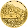Česká mincovna Zlatá poluncová medaila Povesti českých hradov - Loket a sľub krásnej víle proof 15,56 g
