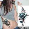 REBELULU Vodeodolné dočasné tetovačky pre ženy Fejkové tetovanie Dočasné tetovanie Ruža Rose Tattoo Sticker Waterproof Tattoo Body Art Arm Fake Tattoo Men Women