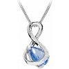 Silver Cat Módne náhrdelník s modrým spinely a zirkónmi SC411