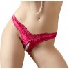 Cottelli Collection Lingerie Tanga s perlami červená