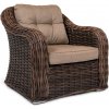Ratanea Záhradné ratanové kreslo MONTE CARLO hnedočierne