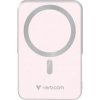Verbatim, power banka s bezdrôtovým nabíjaním, 5V, nabíjanie telefónu, 32267, 10 000mAh, magnetické pripevnenie, ružová