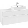 VILLEROY & BOCH Collaro závesná skrinka pod umývadlo na dosku (umývadlo vpravo), 4 zásuvky, 1200 x 500 x 548 mm, White Matt, C13000MS