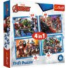 Trefl Trefl Puzzle 4v1 - Odvážni Avengeri / Disney Marvel The Avengers