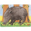 GOKI Drevené puzzle Lesné zvieratká: Diviak 24 dielikov