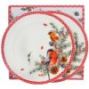Dezertný tanier Duo Christmas Birds 19 cm