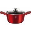 BERLINGERHAUS Kastról s mramorovým povrchom a pokrievkou 28 cm Burgundy Metallic Line BH-1258