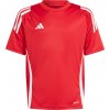 Chlapčenský futbalový dres adidas, TIRO24 JERSEY Y červená,biela 128