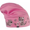Dráče Bavlnená čiapka Dráča Pepe 27 svetlo ružová mačky