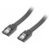 LANBERG SATA III datový kabel (6GB/S) F / F 70cm, rovný, kovová západka, černý (CA-SASA-14CU-0070-BK)