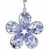 Evolution Group Prívesok bižutéria so Swarovski krištáľmi fialová kytička 54037.3