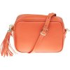 NovaKabelka.sk Bala Arancione kožená talianska crossbody kabelka oranžová