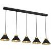 Luminex Luster na lanku DEMET 5xE27/60W/230V čierna/zlatá LU0629 + záruka 3 roky zadarmo