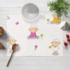 Biante Detské bavlnené prestieranie na stôl Sandra SA-728 Veselé ovečky na bielom 30x40 cm