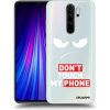Picasee silikónový prehľadný obal pre Xiaomi Redmi Note 8 Pro - Angry Eyes - Transparent