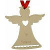 Vianočné ozdoby na stromček Anjel PEACE, závesná, balenie 5 ks