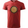 Terč na šípky - Klasické pánske tričko vyššej gramáže - S ( Bordová )