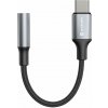 SWISSTEN AUDIO ADAPTÉRTEXTILE USB-C (samec) / 3,5mm AUX 0,15 M ČERNÝ (nahrazuje 73501301)