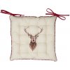 Clayre & Eef Béžový podsedák s jeleňom Cosy Lodge- 40 * 40 cm - Clayre & Eef