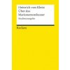 Über das Marionettentheater (Heinrich von Kleist,Gabriele Kapp)(Brožovaná)