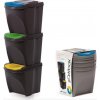 Odpadkový kôš na triedenie odpadu, 3x25l SORTIBOX XL, čierne