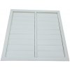 Dalap Plastová vetracia mriežka bez príruby so samotiažnou žalúziou 603x603 mm, biela