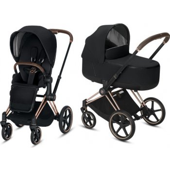 Cybex kombinovaný Priam s rose gold podvozkom premium black 2019