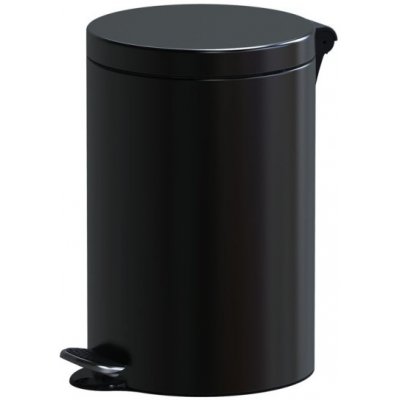 Alda Interiérový nášľapný odpadkový kôš, 12 l, lakovaný čierny