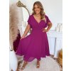 ZAZZA Spoločenské midi šaty vo fialovej Veľkosť: XXXL