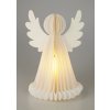 Svietiaca vianočna dekorácia Anjel, 28 cm, 6 LED, na batérie, časovač