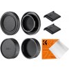 K&F Concept Minolta MD Mount Body Cap + Lens Rear Cap + Hot Shoe Cap + Cleaning Cloth