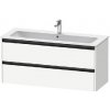 Duravit Ketho.2 - Umývadlová skrinka, 55x121x48 cm, 2 zásuvky, matná biela K25265018180000