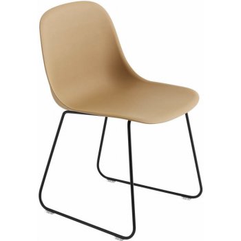 Muuto Fiber Side Chair Sled Base okrová