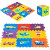 Penová podložka pre deti puzzle vozidlá 9 prvkov 86x86cm IPLAY