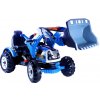 Lean elektrický traktor s naberačkou modrá