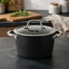 TESCOMA President Stone 3 l čierny - hliníkový hrniec s pokrievkou