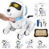 ROBOTICKÝ PES BLUE OVLÁDANÝ RC PROGRAMOVATEĽNÝ REAGUJE NA POVELY + DIAĽKOVÉ OVLÁDANIE