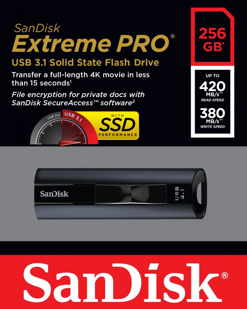 SanDisk Cruzer Extreme PRO 256GB SDCZ880-256G-G46