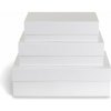 Biele kartónové úložné boxy v súprave 3 ks s vekom/dekoratívne 42,5x29,5x13 cm Kian Paper Laminate – Bigso