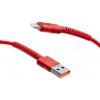 Sturdo Kábel USB na Lightning 1m, 3A, pletený (mobilNET - Eko balenie) Farba: červený