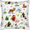 Bellatex Obliečka Vianoce 40 × 40 cm 55/CH02 zvieratká v lese
