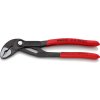 Knipex 87 01 180 - Cobra® Hightech kliešte na vodné čerpadlá s protišmykovým plastovým povrchom šedá atramentizovaná 180 mm