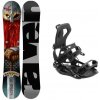 Raven Dwarf pánsky snowboard + Hatchey Fastec snowboardové viazanie - 160W cm + S, black (EU 36-39)
