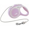 Vodítko Flexi New Comfort lanko M 5 m svetloružové (do 20 kg)