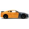 Jada Autíčko Nissan GT-R 2009 kovové s otvárateľnými časťami a figúrka Naruto dĺžka 20 cm 1:24