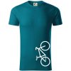Bicykel na výšku - Tričko z organickej bavlny - S ( Petrolejová )