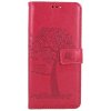 Flipové puzdro TopQ pre Xiaomi Redmi Note 13 Pro Tmavo ružový strom sovičky